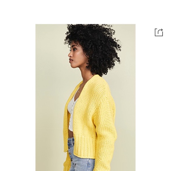 Gently used yellow FREE PEOPLE size M sweater - Picture 1 of 11